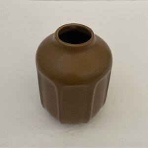 Hearth & Hand With Magnolia 5” Faceted Ceramic Vase Brown